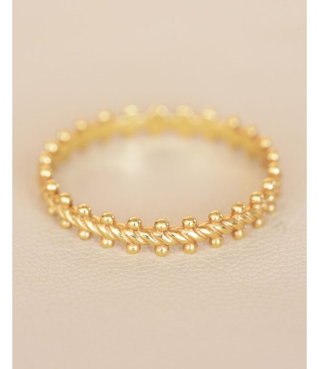 Muja Juma  ••  ring Ring Aino single dots | gold plat