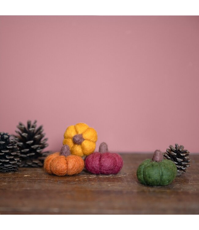 SJAAL MET VERHAAL  •• Pompoen van Vilt Small