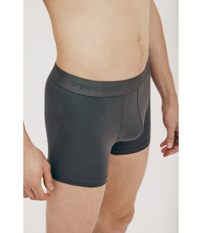 Organic Basics •• Core Boxers 3-pack | slate + black