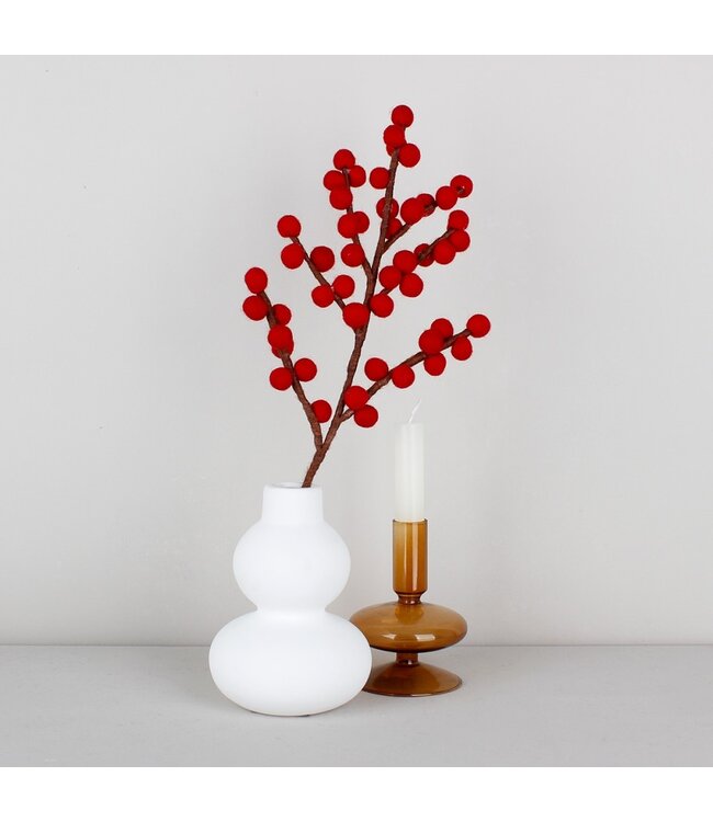 SJAAL MET VERHAAL  •• Tak met Rode Besjes | gemaakt van wol vilt