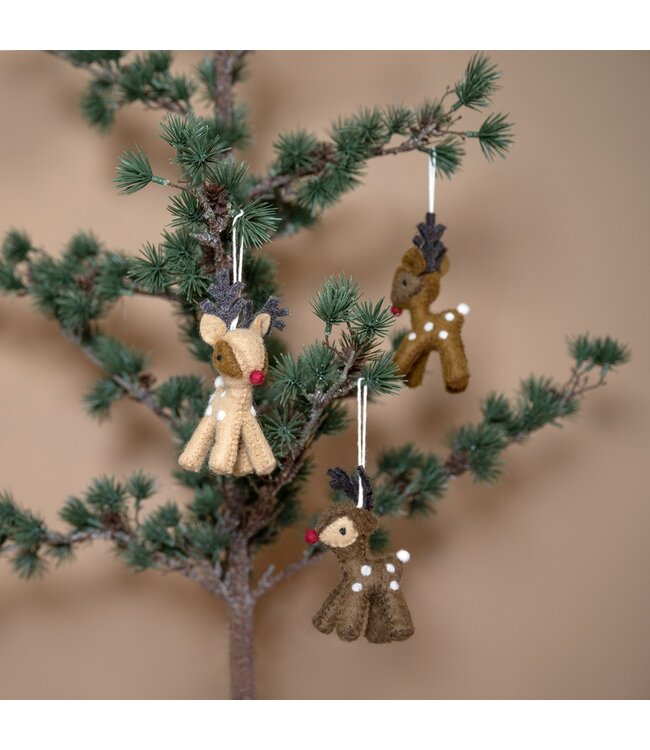 SJAAL MET VERHAAL  •• Hanger rendier | in 3 verschillende kleuren