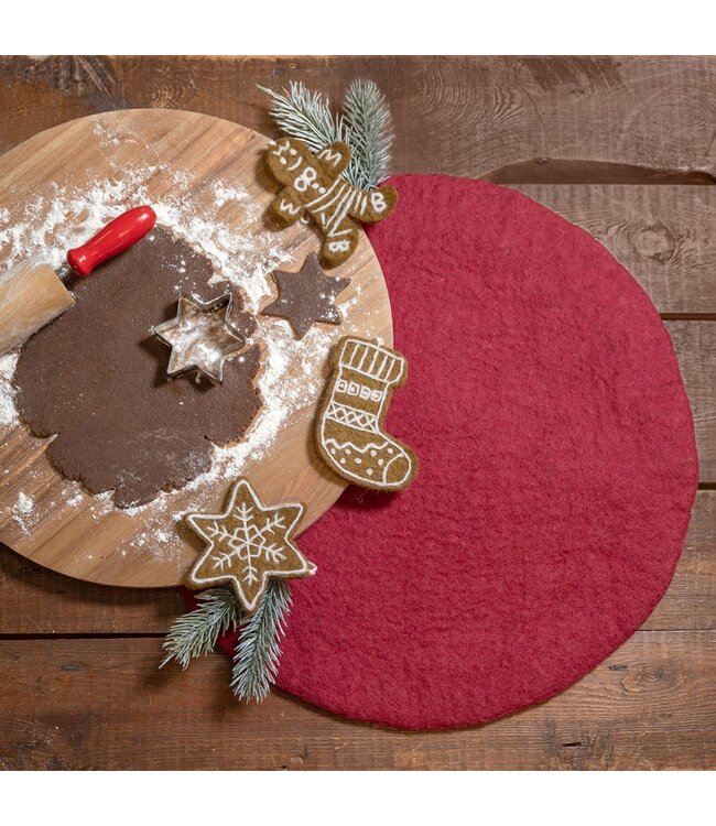 SJAAL MET VERHAAL  •• Onderzetter Holly Berry | rood