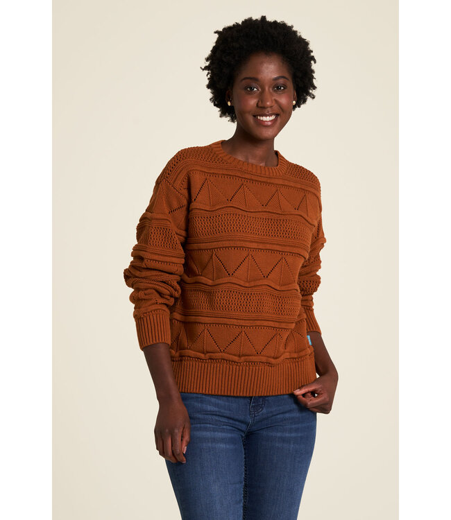 Tranquillo •• Patterned knitted jumper| Caramel