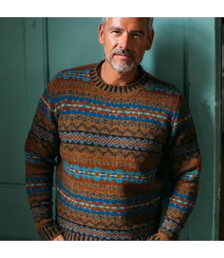 ERIBÉ •• Shetland wollen Sweater Brodie | drift wood