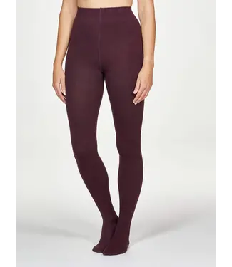 THOUGHT  •• Essential Plain Tights | Merlot Red
