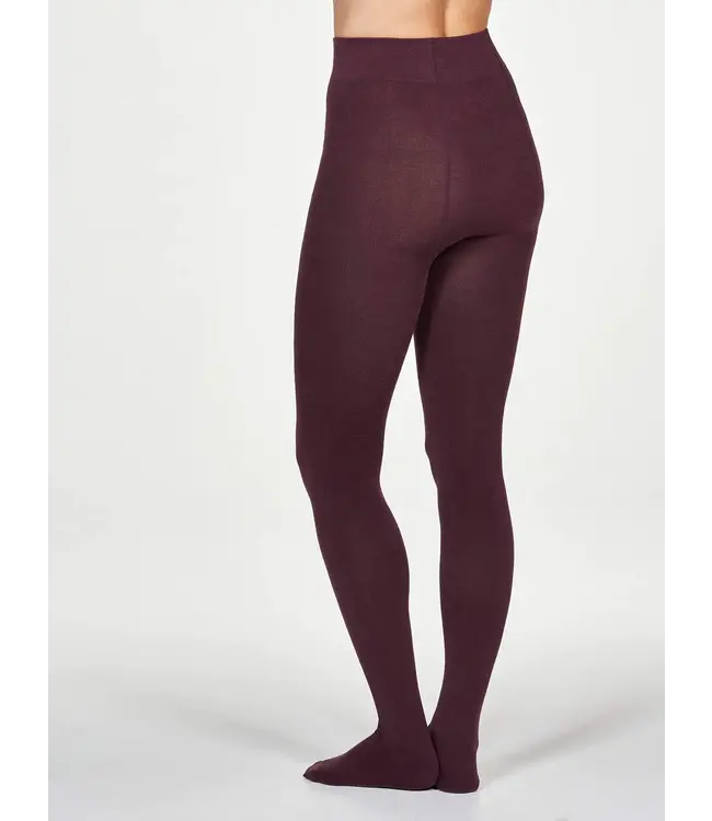 THOUGHT  •• Essential Plain Tights | Merlot Red