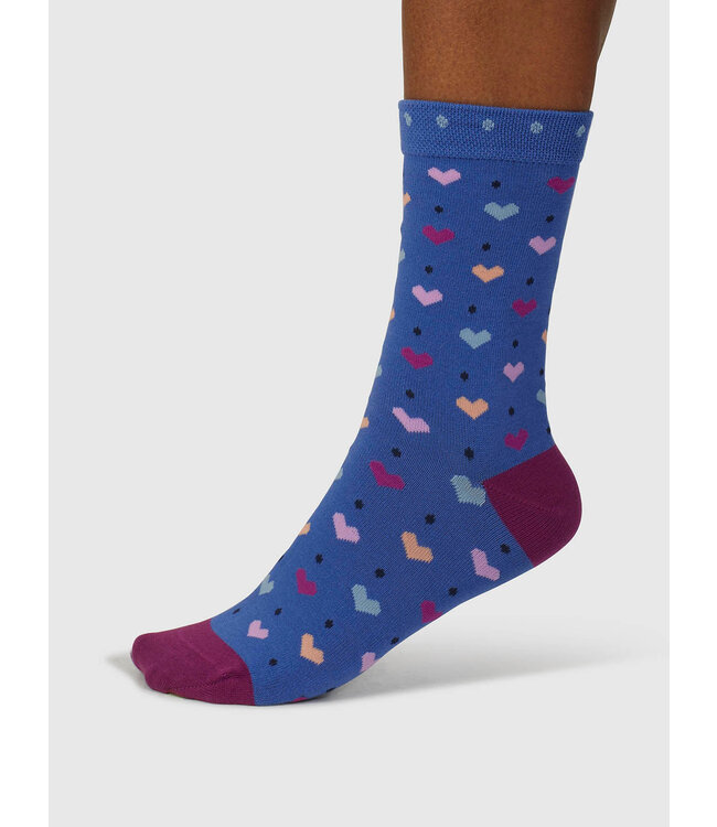 THOUGHT  •• Tyas Heart Organic Cotton Socks| light sapphire blue