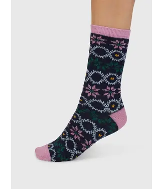 THOUGHT  •• Eleni Fair Ilse Wool Socks | Navy