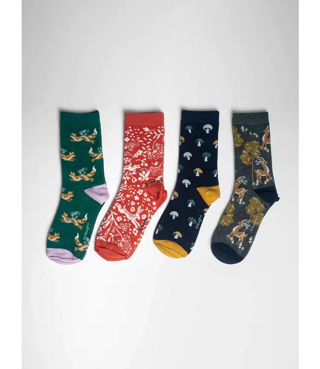 THOUGHT  •• Yealla Woodlands Organic Cotton 4 pack | multi