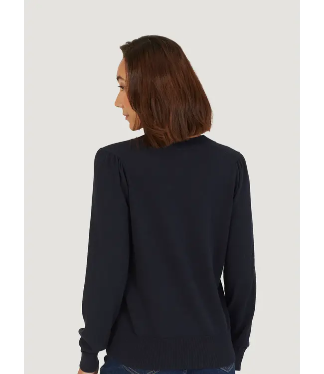 THOUGHT  •• Dotti Organic Cotton V-Neck Cardigan | navy