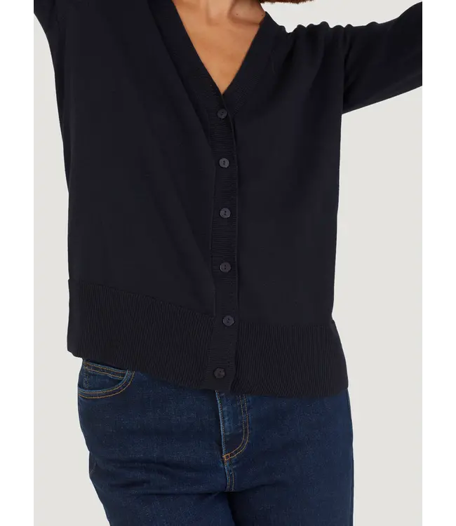 THOUGHT  •• Dotti Organic Cotton V-Neck Cardigan | navy