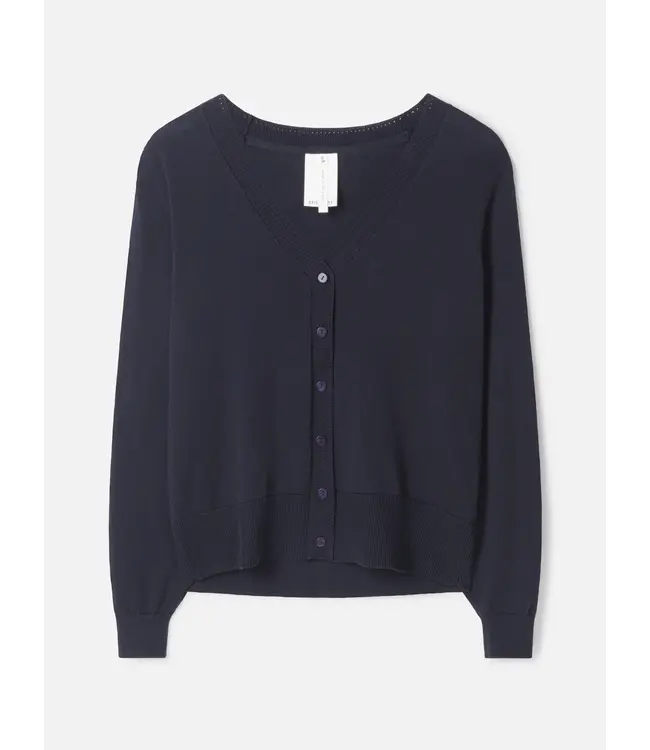 THOUGHT  •• Dotti Organic Cotton V-Neck Cardigan | navy