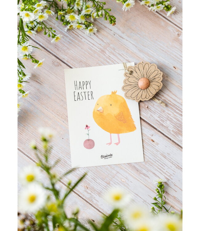 BLOSSOMBS •• HANGER FLOWER ON CARD CHICK