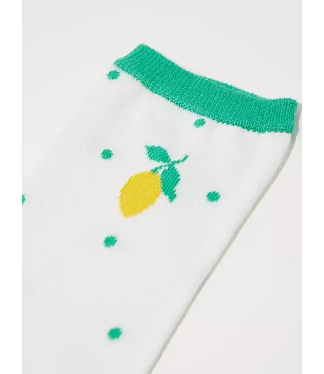 LANIUS •• SOCKS WITH DOTS | off white- green