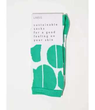 LANIUS •• Sokken " Graphic dots" | Off white- green