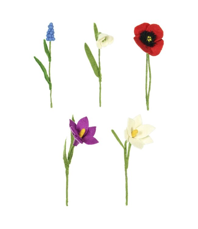 SJAAL MET VERHAAL  •• Sneeuwklokje van vilt