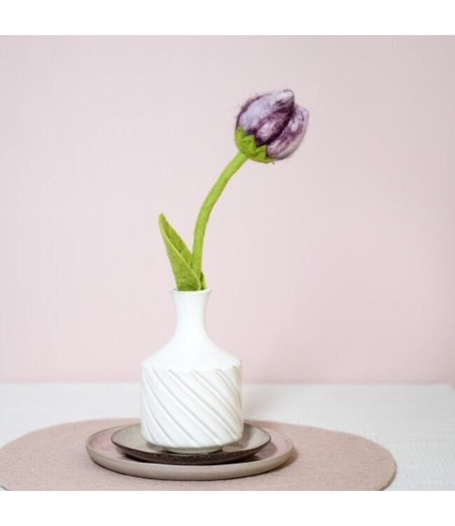 SJAAL MET VERHAAL  •• Tulp van vilt Soft Colors Assorti | verkrijgbaar in 5 kleuren