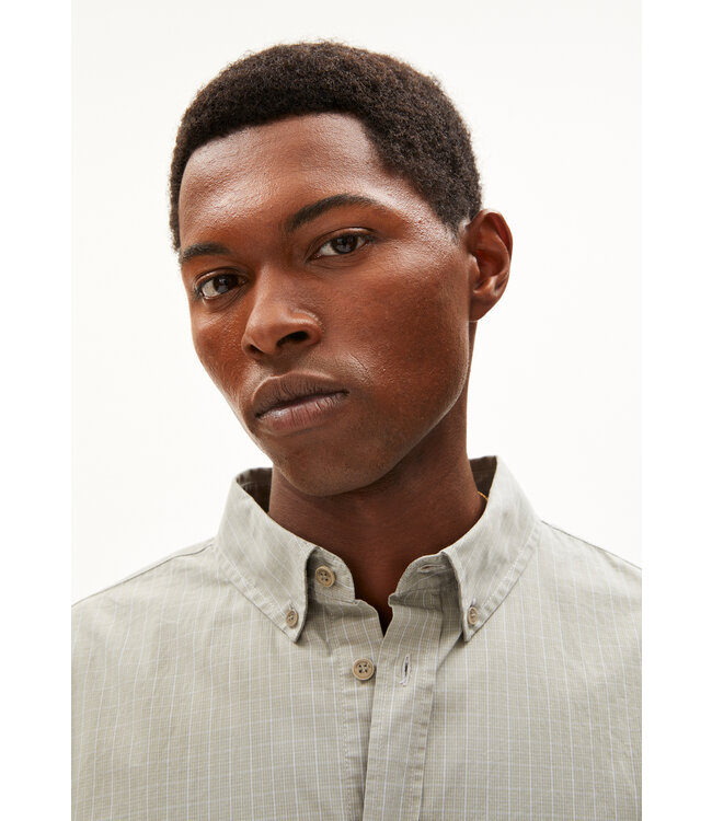 ARMEDANGELS •• Overhemd MAARCES | grey green-lavender light