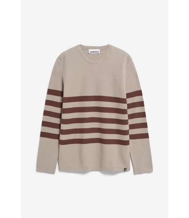 ARMEDANGELS •• Trui TOLAA STRIPES | Sand Stone- Nutshell