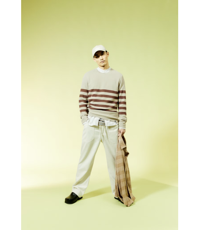 ARMEDANGELS •• Trui TOLAA STRIPES | Sand Stone- Nutshell