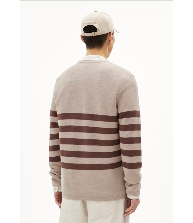 ARMEDANGELS •• Trui TOLAA STRIPES | Sand Stone- Nutshell
