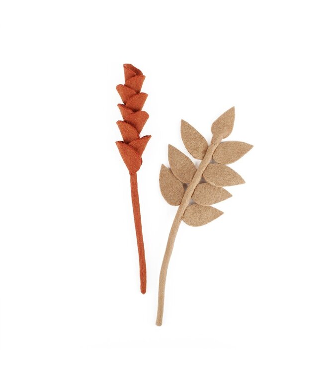 SJAAL MET VERHAAL  •• Tak decoratie Beige van vilt