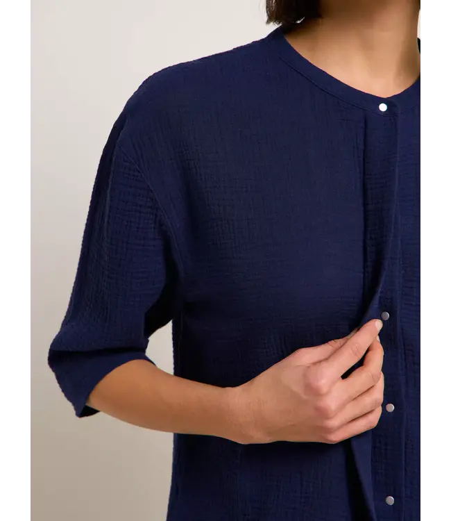 LANIUS •• Structured Blouse | Night Blue