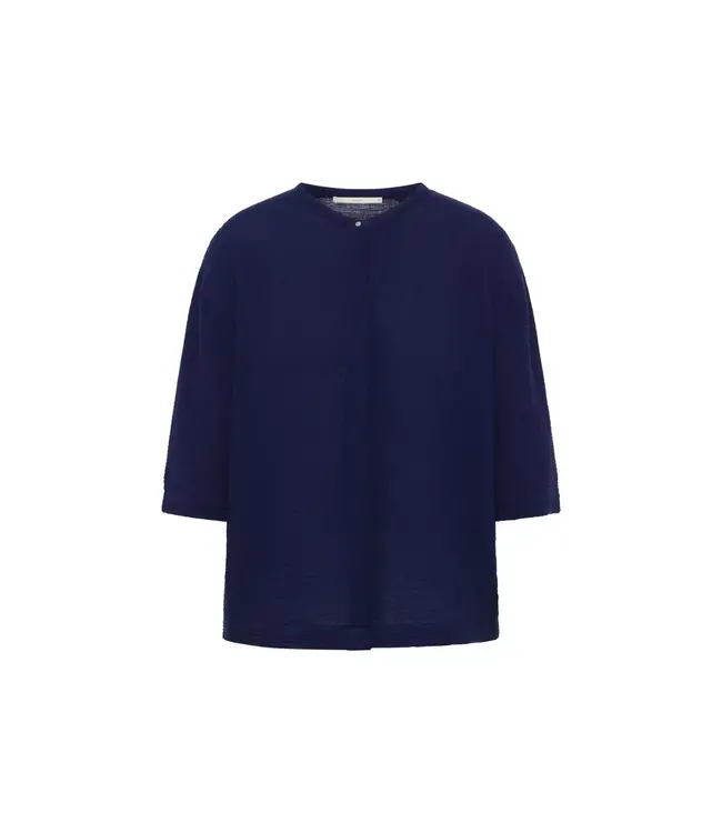 LANIUS •• Structured Blouse | Night Blue