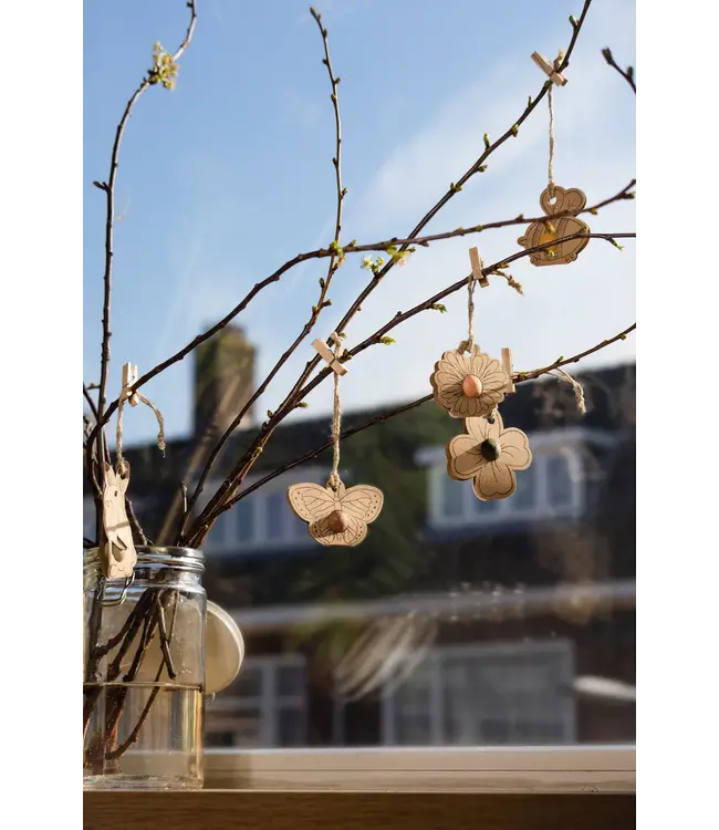 BLOSSOMBS •• HANGER FLOWER ON CARD RABBIT