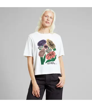 DEDICATED. •• T-shirt Vadstena | Memphis Flowers White