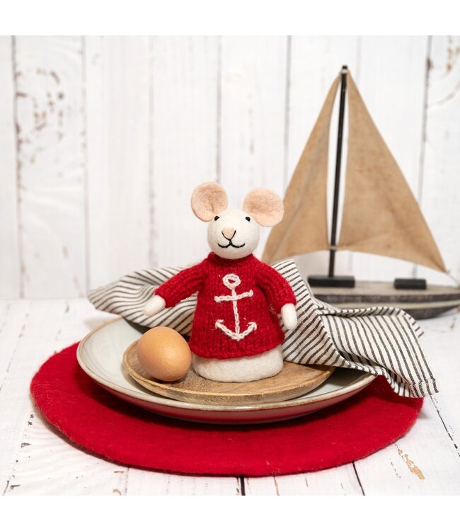 SJAAL MET VERHAAL  •• Decoratie Muis Nautisch