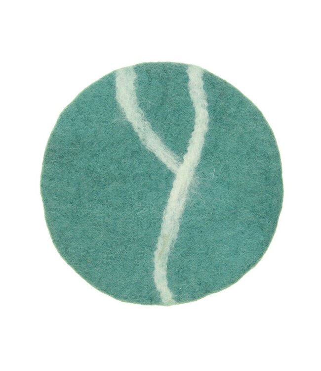 SJAAL MET VERHAAL  •• Onderzetter Sealife Marble Aquablauw