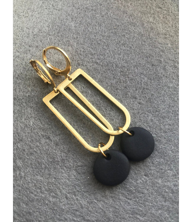 Hart&Ziel Design •• Oorbel Basic Black lang