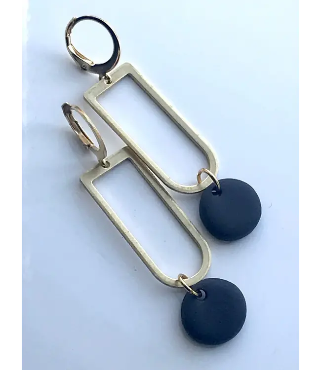 Hart&Ziel Design •• Oorbel Basic Black lang