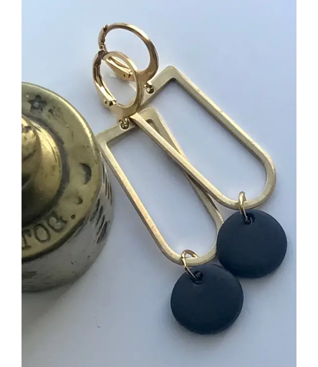 Hart&Ziel Design •• Oorbel Basic Black lang