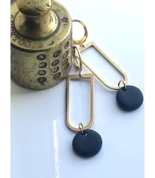 Hart&Ziel Design •• Oorbel Basic Black lang