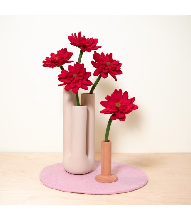 SJAAL MET VERHAAL  •• Gerbera van vilt | verkrijgbaar in verschillende kleuren