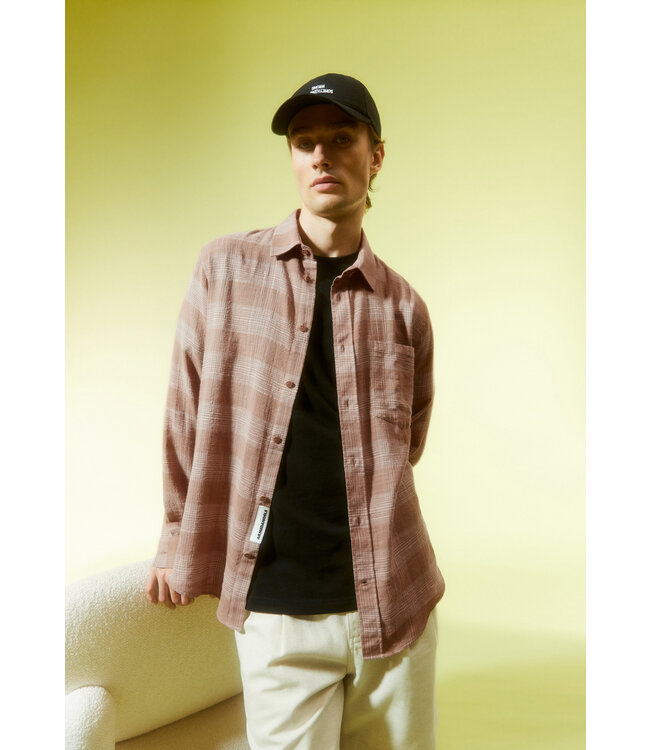 ARMEDANGELS •• Overhemd Flaavien | Cinnamon dust- grey blush