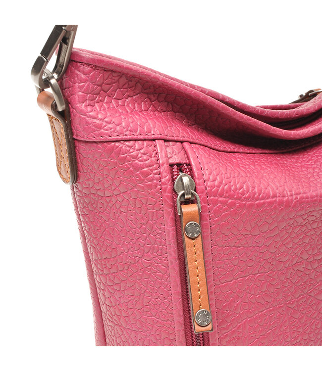 Berba •• Leren schoudertas Chamonix | Magenta