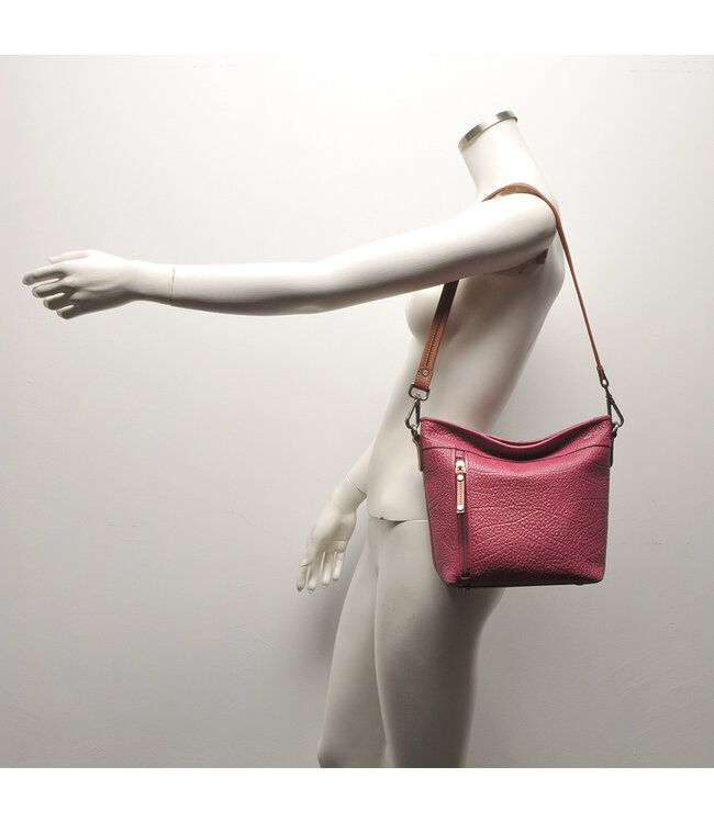 Berba •• Leren schoudertas Chamonix | Magenta