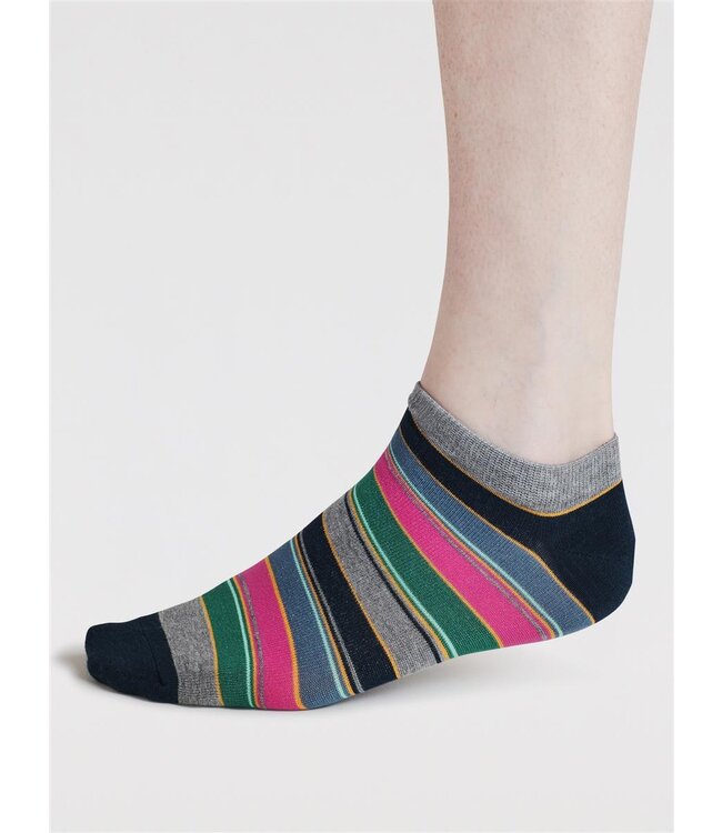 THOUGHT  •• Ady Bike & Stripe Bamboo 3 Pack Trainer Socks