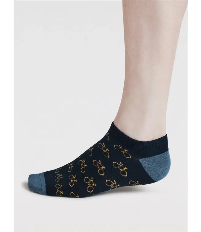 THOUGHT  •• Ady Bike & Stripe Bamboo 3 Pack Trainer Socks