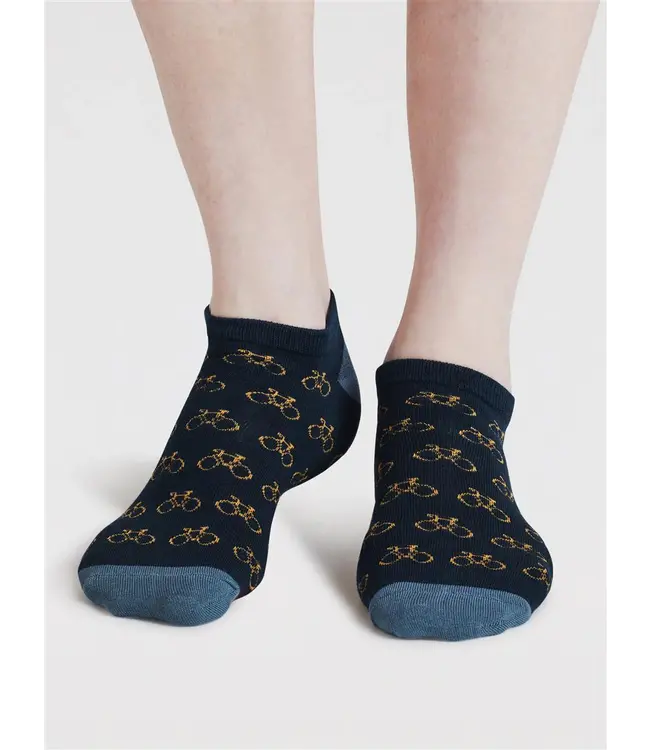 THOUGHT  •• Ady Bike & Stripe Bamboo 3 Pack Trainer Socks