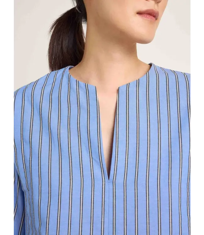 LANIUS •• Striped Blouse OCS | Frozen blue - Black | Streifenbluse