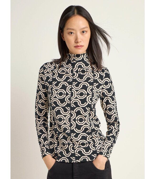 LANIUS •• Turtleneck shirt OCS | Simple Circle Black | Stehkragenshirt