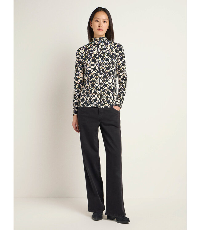 LANIUS •• Turtleneck shirt OCS | Simple Circle Black | Stehkragenshirt