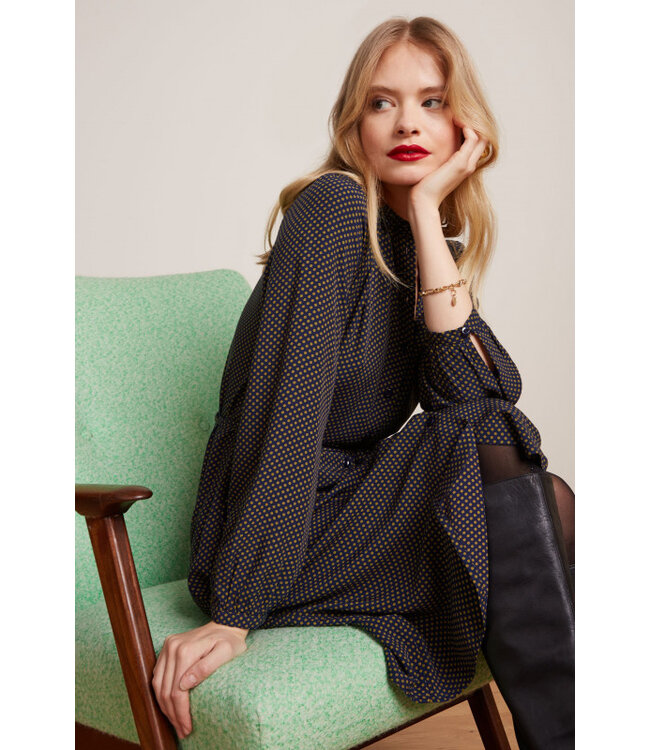 KING LOUIE •• Carina Dress Piper | Evening Blue