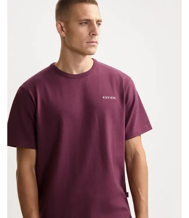 KUYICHI •• Liam Heavyweight Signature Tee | Wine Red