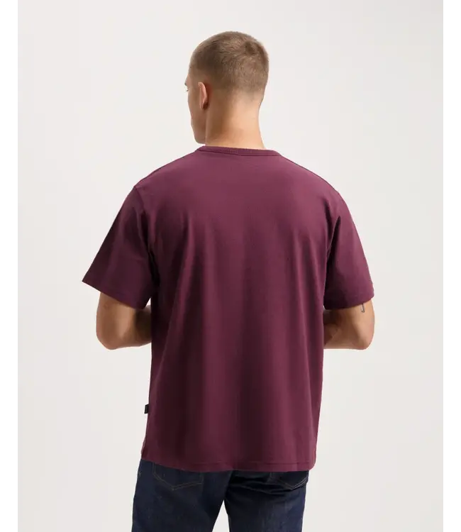 KUYICHI •• Liam Heavyweight Signature Tee | Wine Red