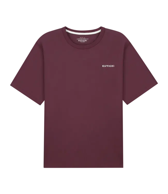KUYICHI •• Liam Heavyweight Signature Tee | Wine Red
